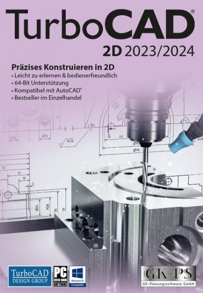 TurboCAD 2D 2023/2024, 1 PC, Dauerlizenz, Windows, Download