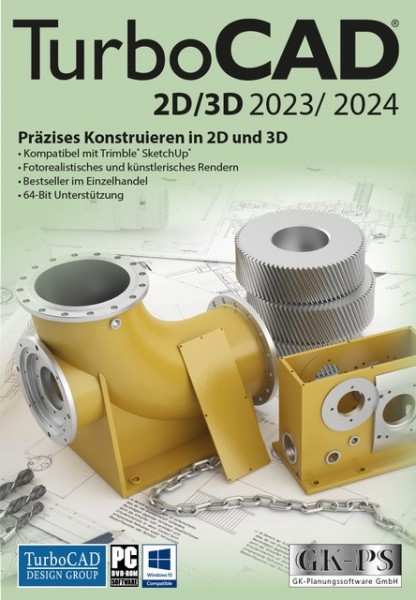 TurboCAD 2D/3D 2023/2024, 1 PC, Dauerlizenz, Windows, Download