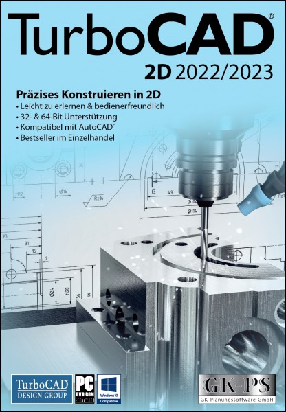 TurboCAD 2D 2022/2023, 1 PC, Dauerlizenz, Windows, Download